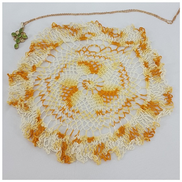 Crochet Multi-Colored Circle Doily. Approx 10" - Picture 3 of 6